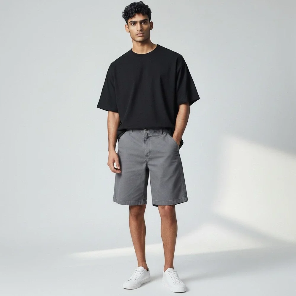 Carhartt Mens Relaxed Fit Canvas Work Shorts Gray Size 34 Utility Carpenter